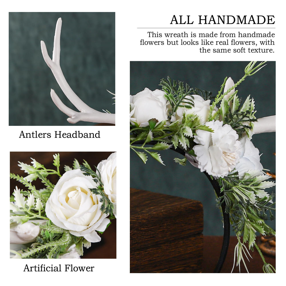 Mostory headpiece with leaves and flowers evokes timeless elegance for photos