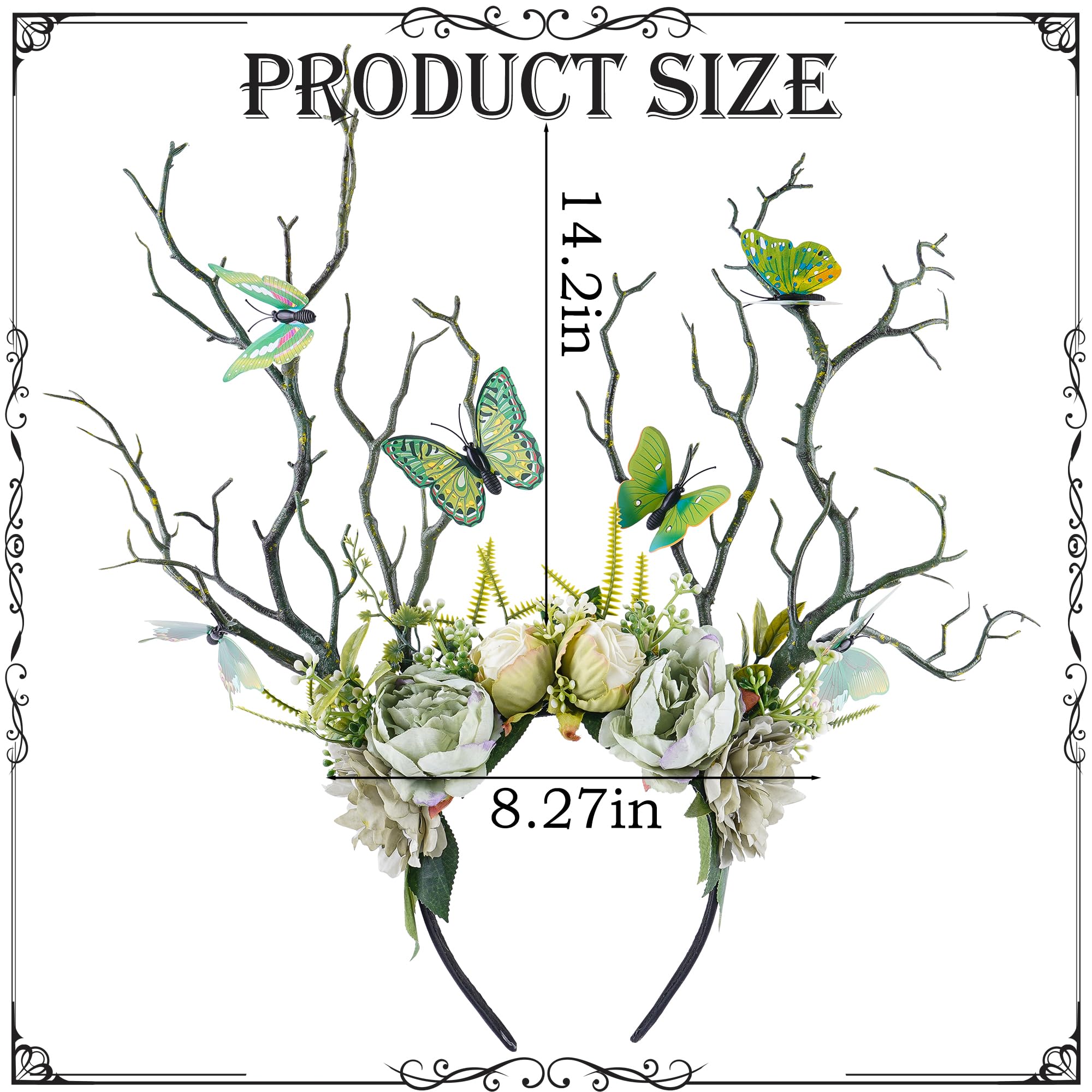MOSTORY holiday party headband with botanical details for celebrations.