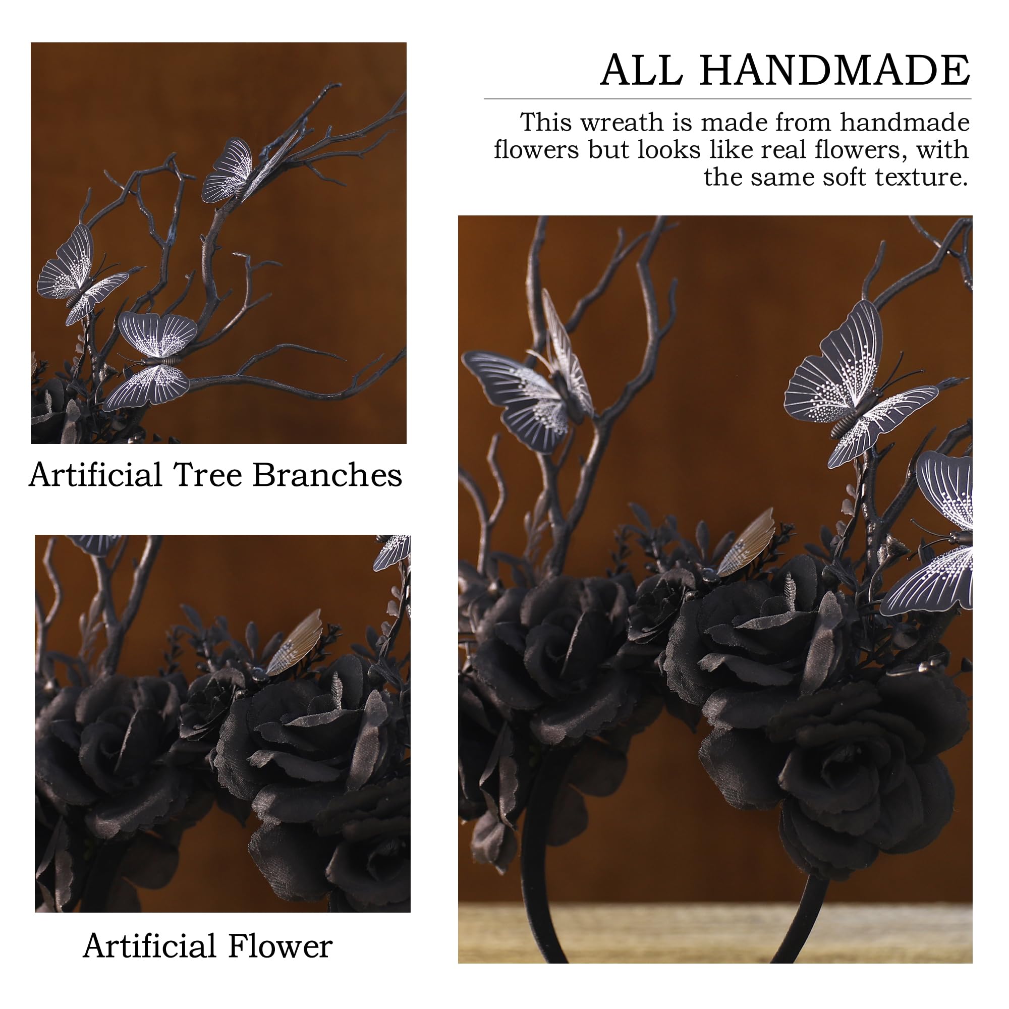 MOSTORY Wedding Headband Forest Design adds romantic woodland flair