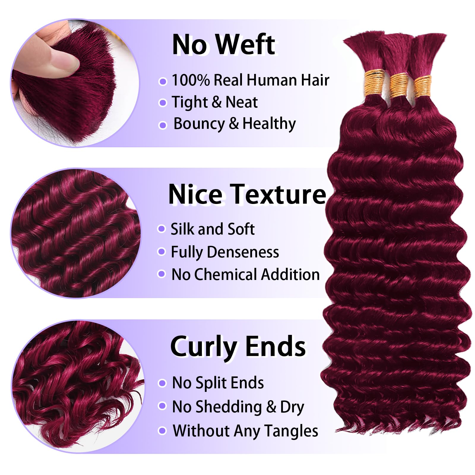 MOTFIN three bundles 110g pack for fuller braid coverage
