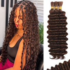 MOTFIN braiding hair 110g 14inch deep-wave bundle for durable boho styles.