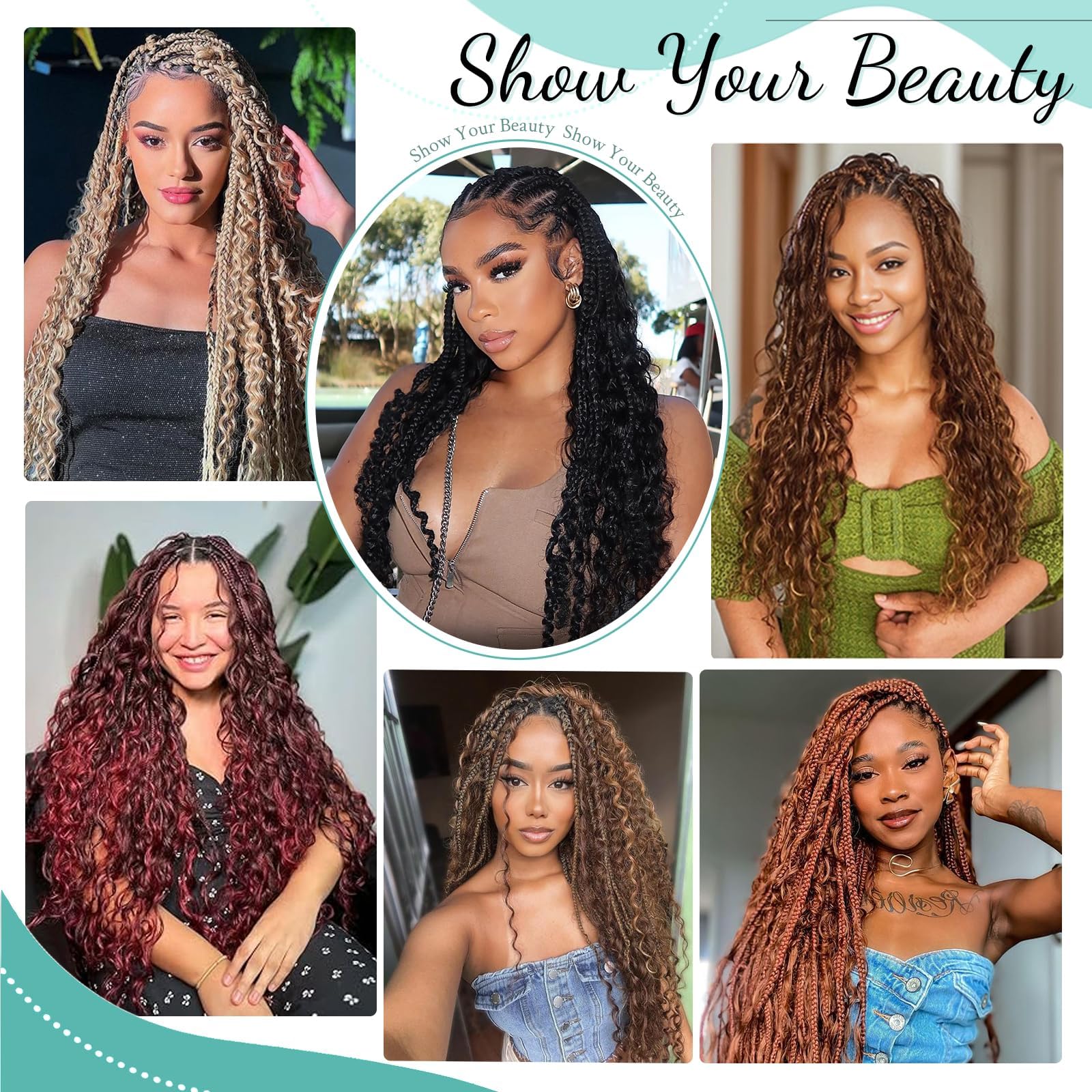 MOTFIN goddess braids application showcasing versatility
