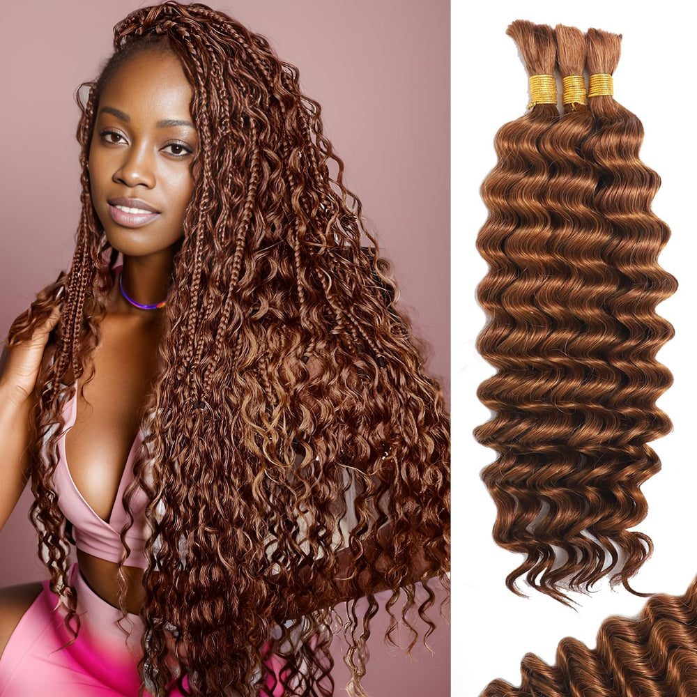 MOTFIN human braiding hair 110g 20in curly close-up for smooth knotless braids