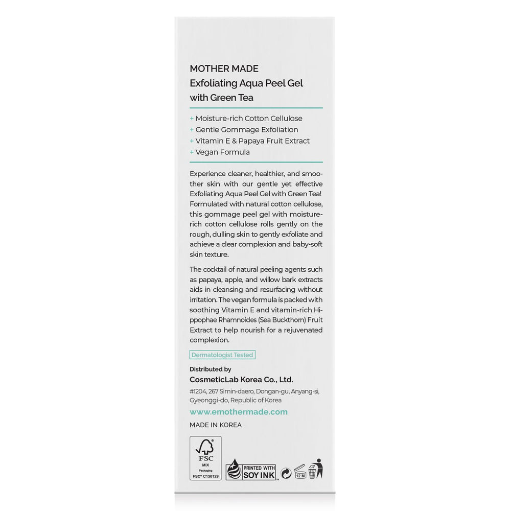 MOTHER MADE LHA hydrating formula with green tea and hyaluronic acid on label