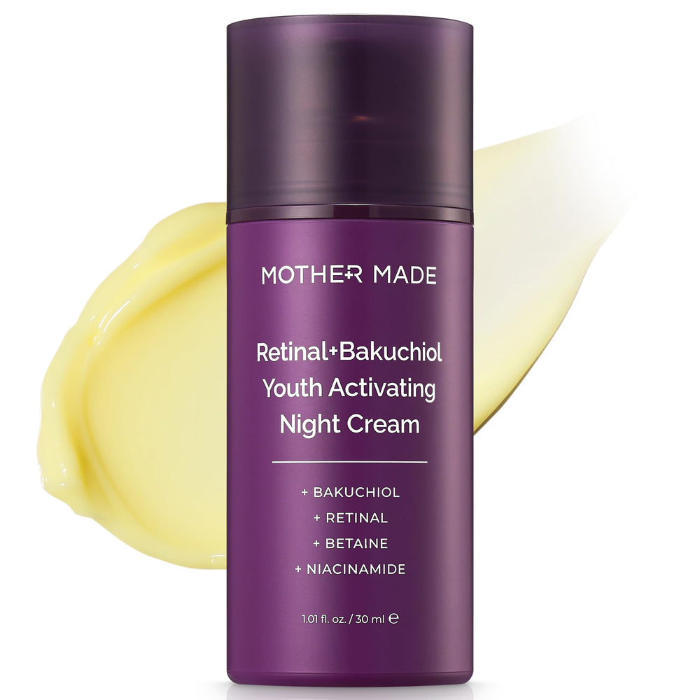 MOTHER MADE Retinol Bakuchiol Night Cream bottle for evening skincare routine