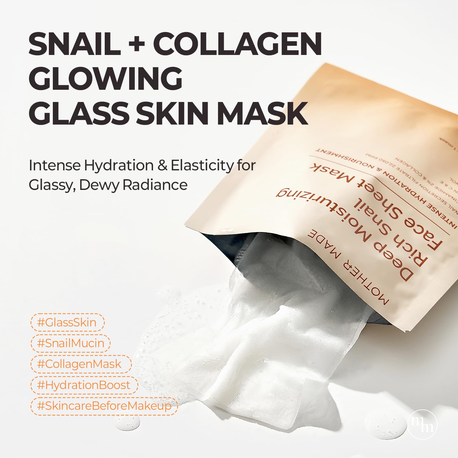 Mother Made snail mucin serum-drenched sheet nourishes and softens skin.