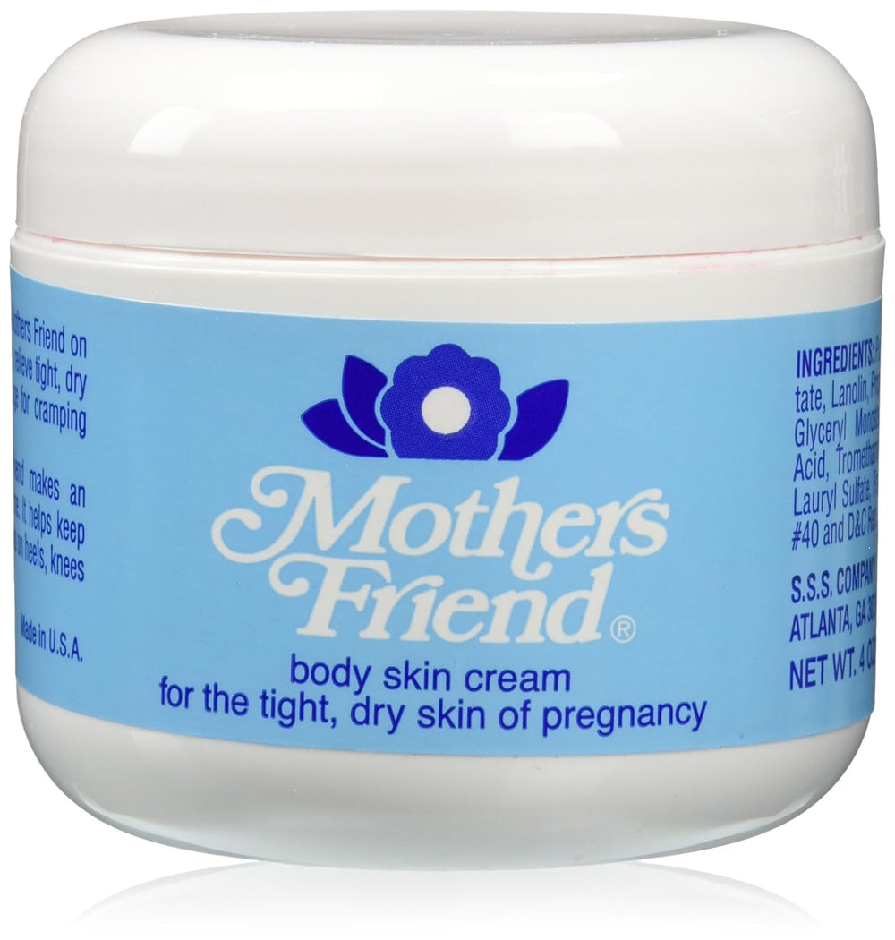 Mothers Cherioll Mothers Friend application hand demonstrates easy daily massage and absorption.