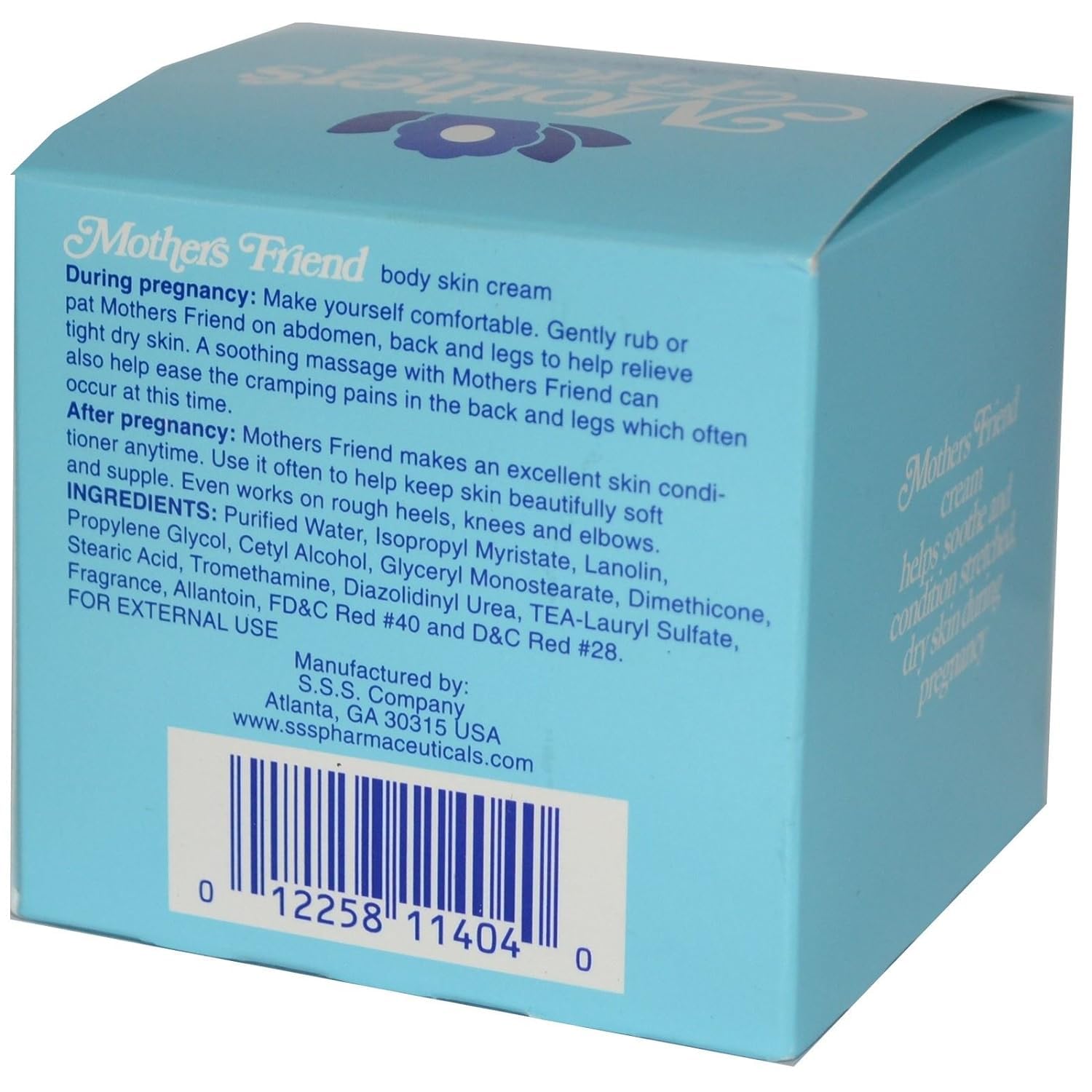Mothers Cherioll Mothers Friend cream texture swirl highlights rich, non-greasy moisture for sensitive skin.