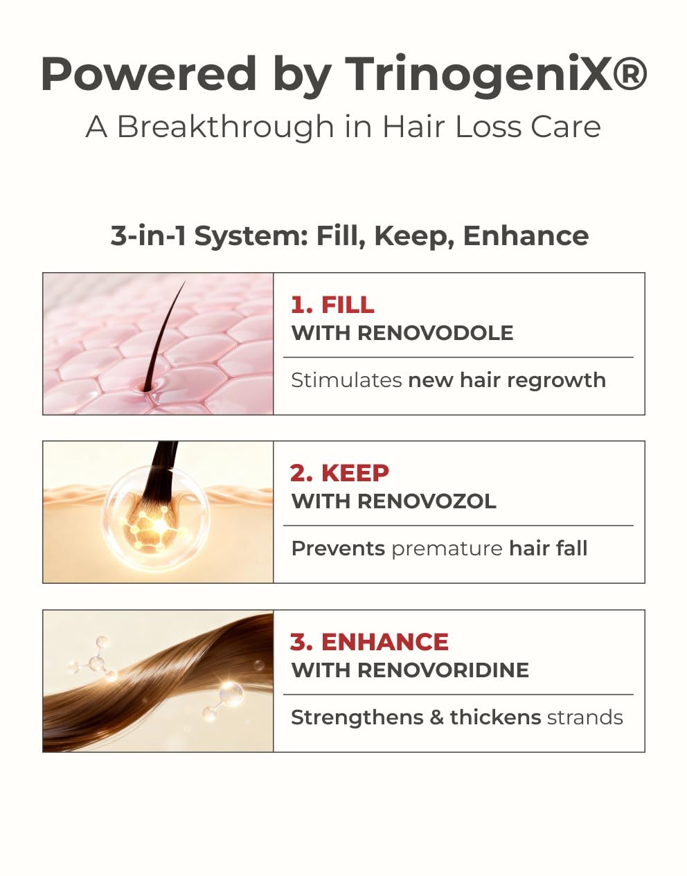 Close-up of Motifull tonic being applied to the scalp for focused care