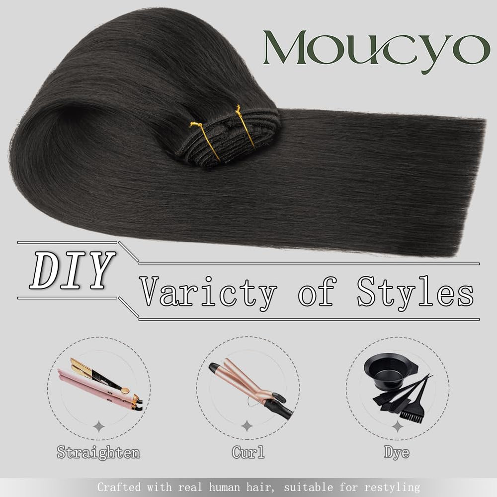 Natural black shade 1B blends seamlessly with dark hair.