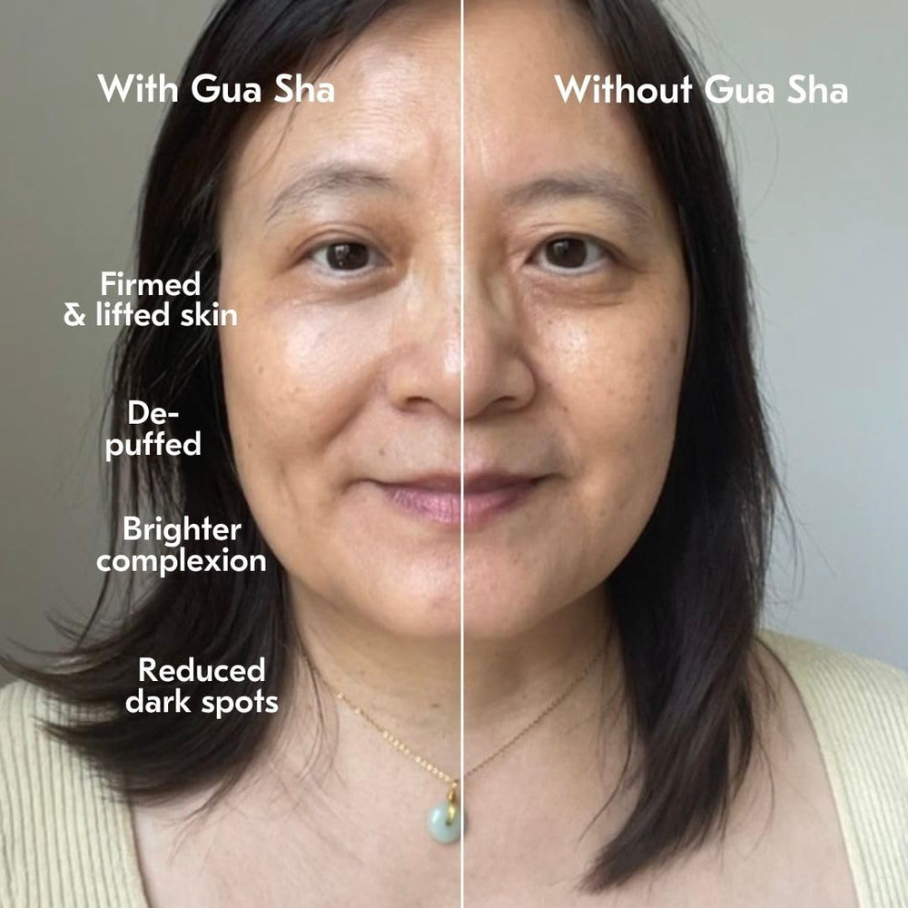 Mount Lai gua sha massage motion demonstrating tension release and relaxation.