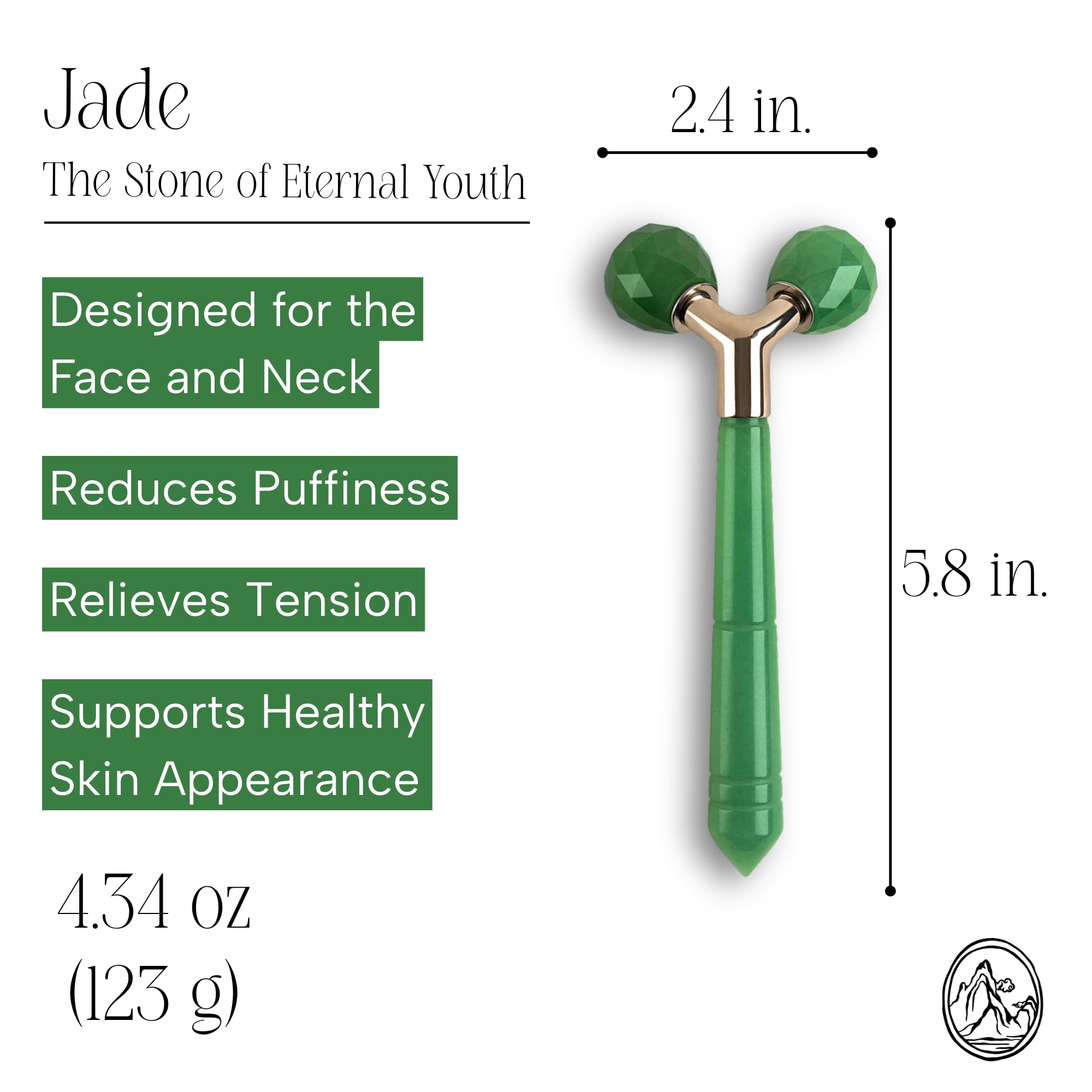 Mount Lai Jade massage tool with warming feature for soothing skin.