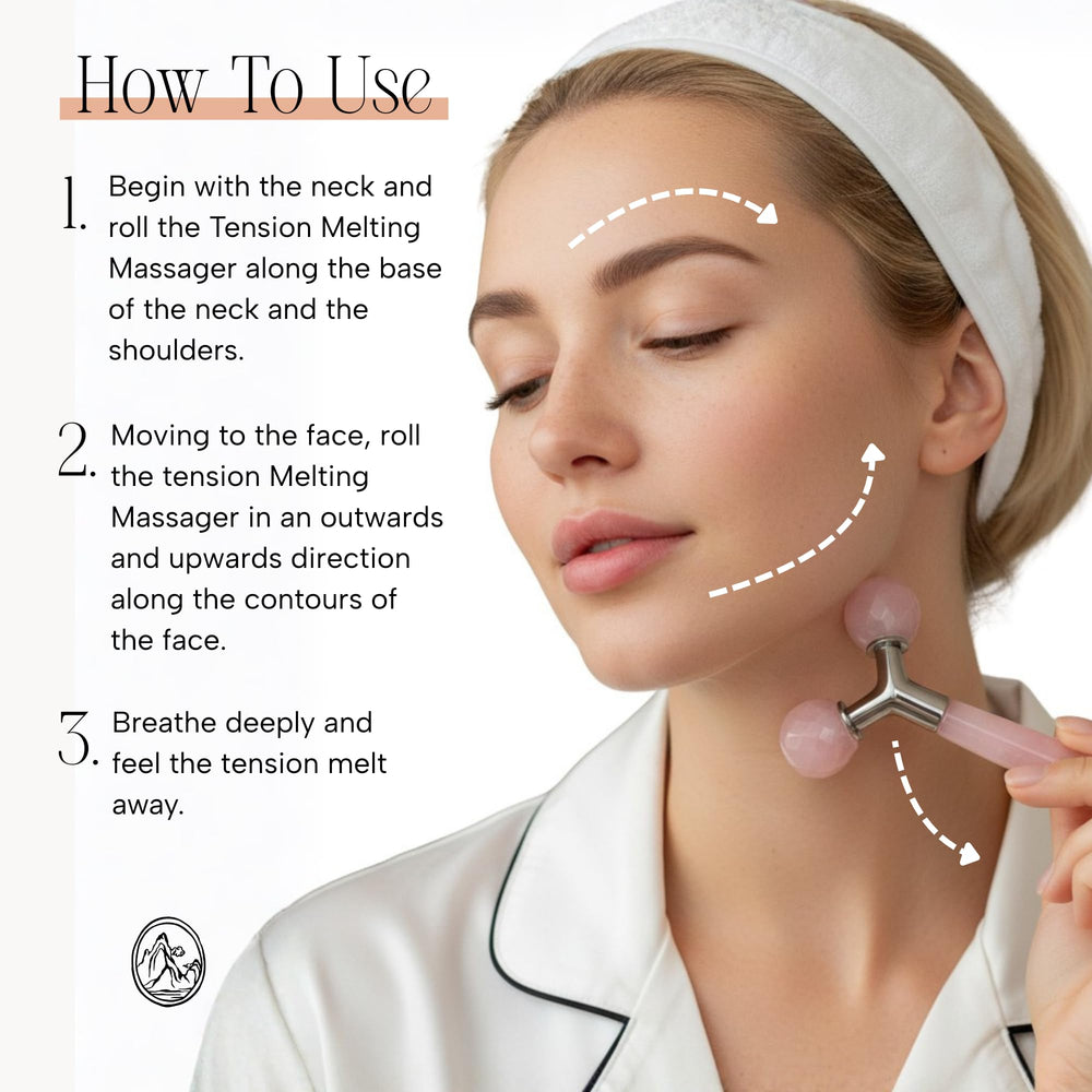Mount Lai massager with serum enhances absorption during application.