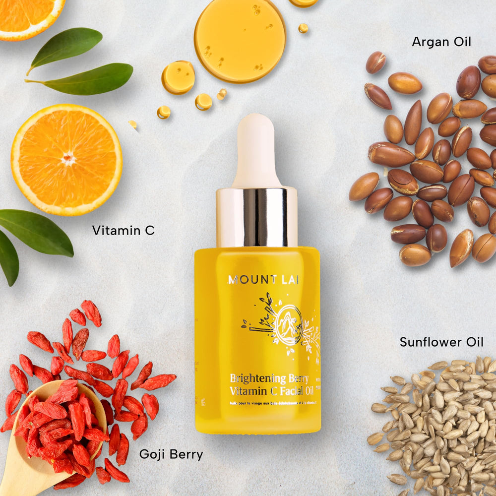 Mount Lai Vitamin C oil applied as part of daily skincare ritual.