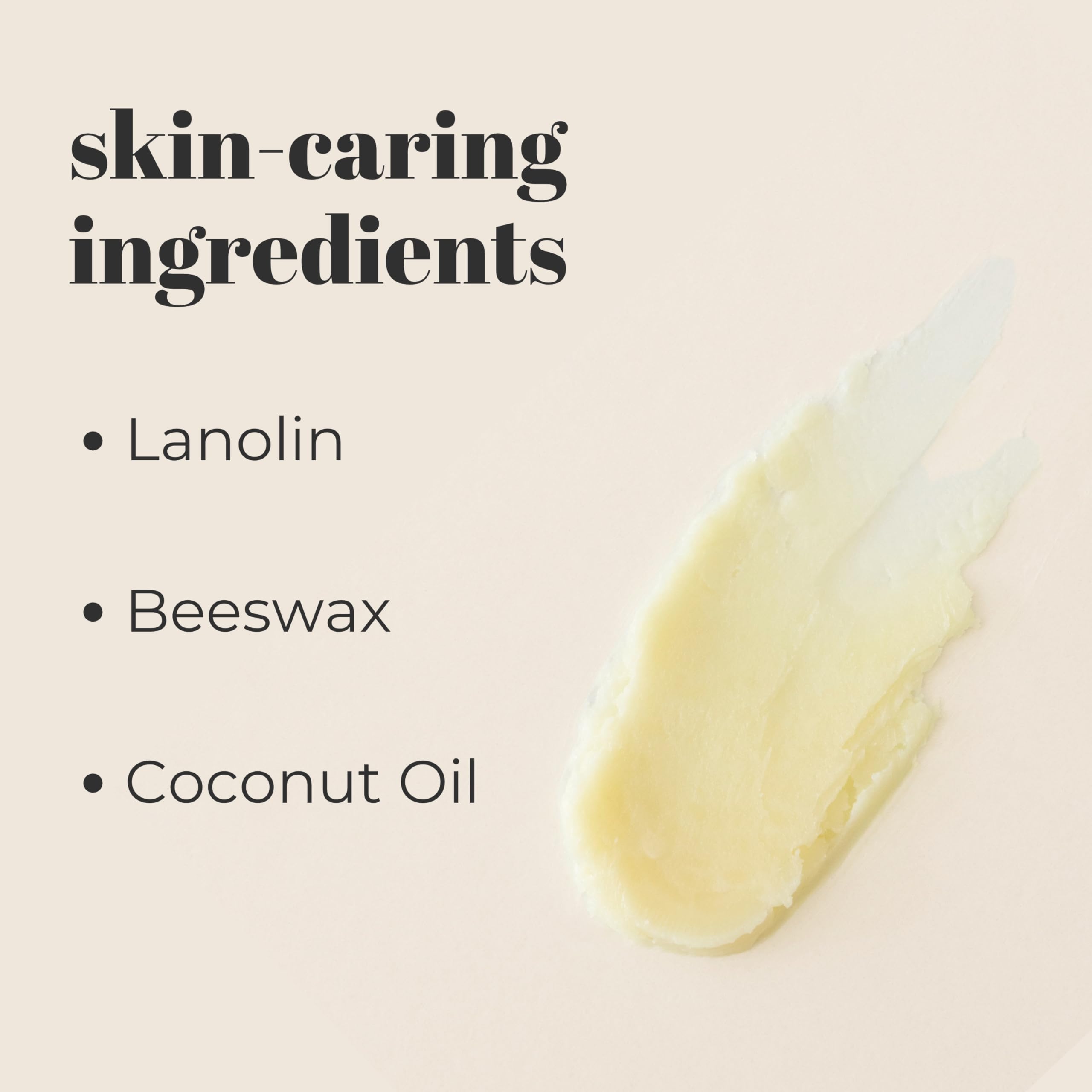 Cocoa butter apricot kernel lip balm nourishes lip texture.