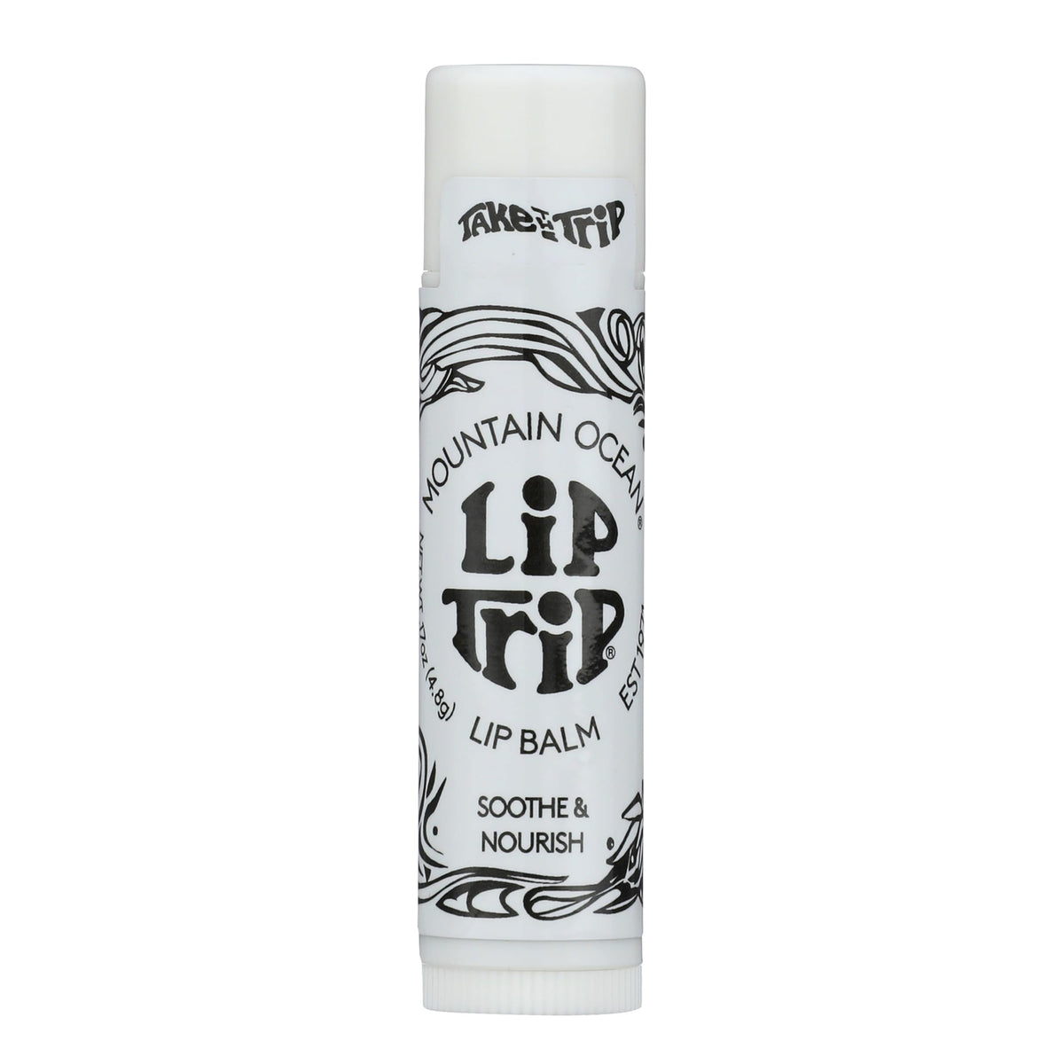 Mountain Ocean Original Skin Trip lip balm tube for long-lasting hydration.