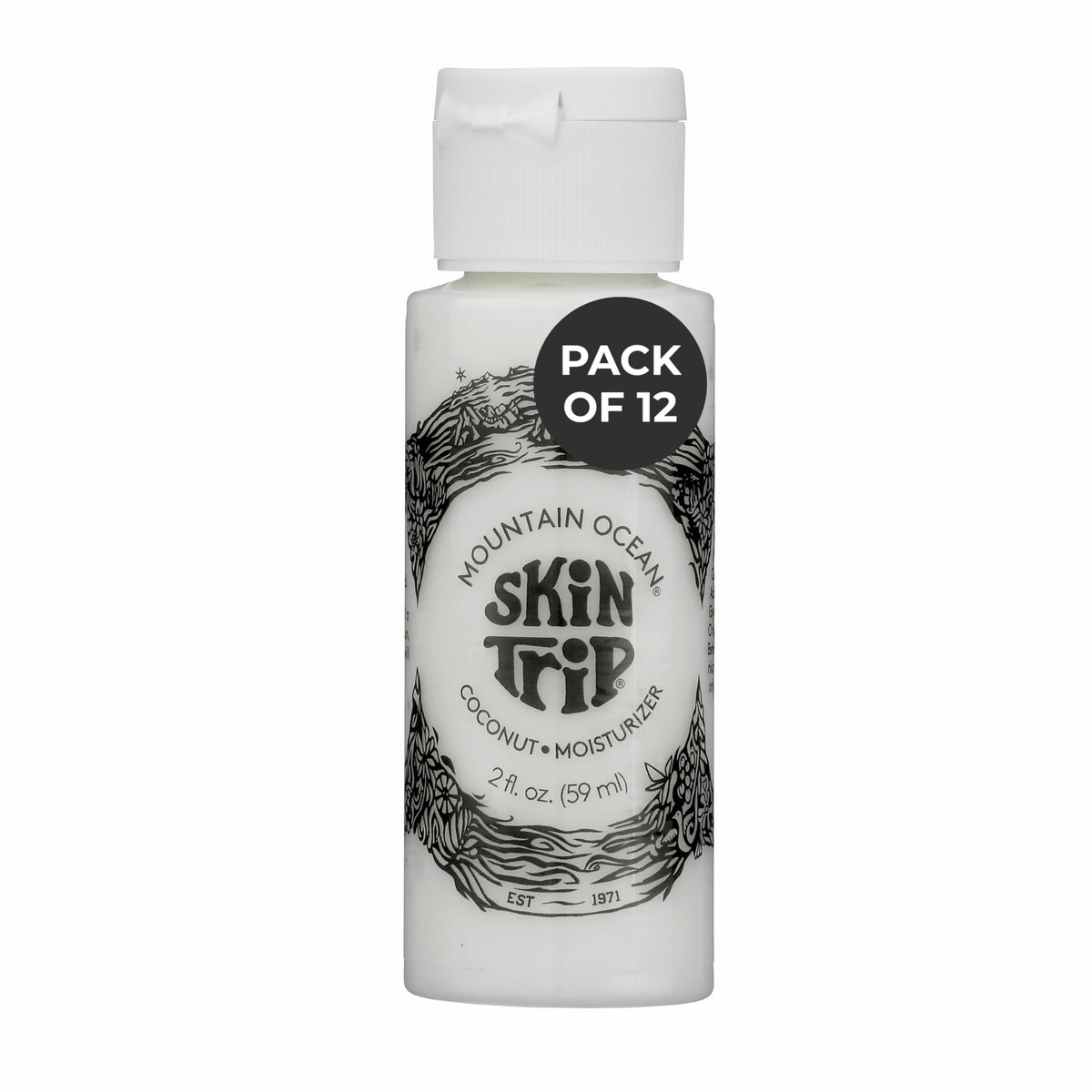 Mountain Ocean Skin Trip coconut lotion bottle for quick hydration.