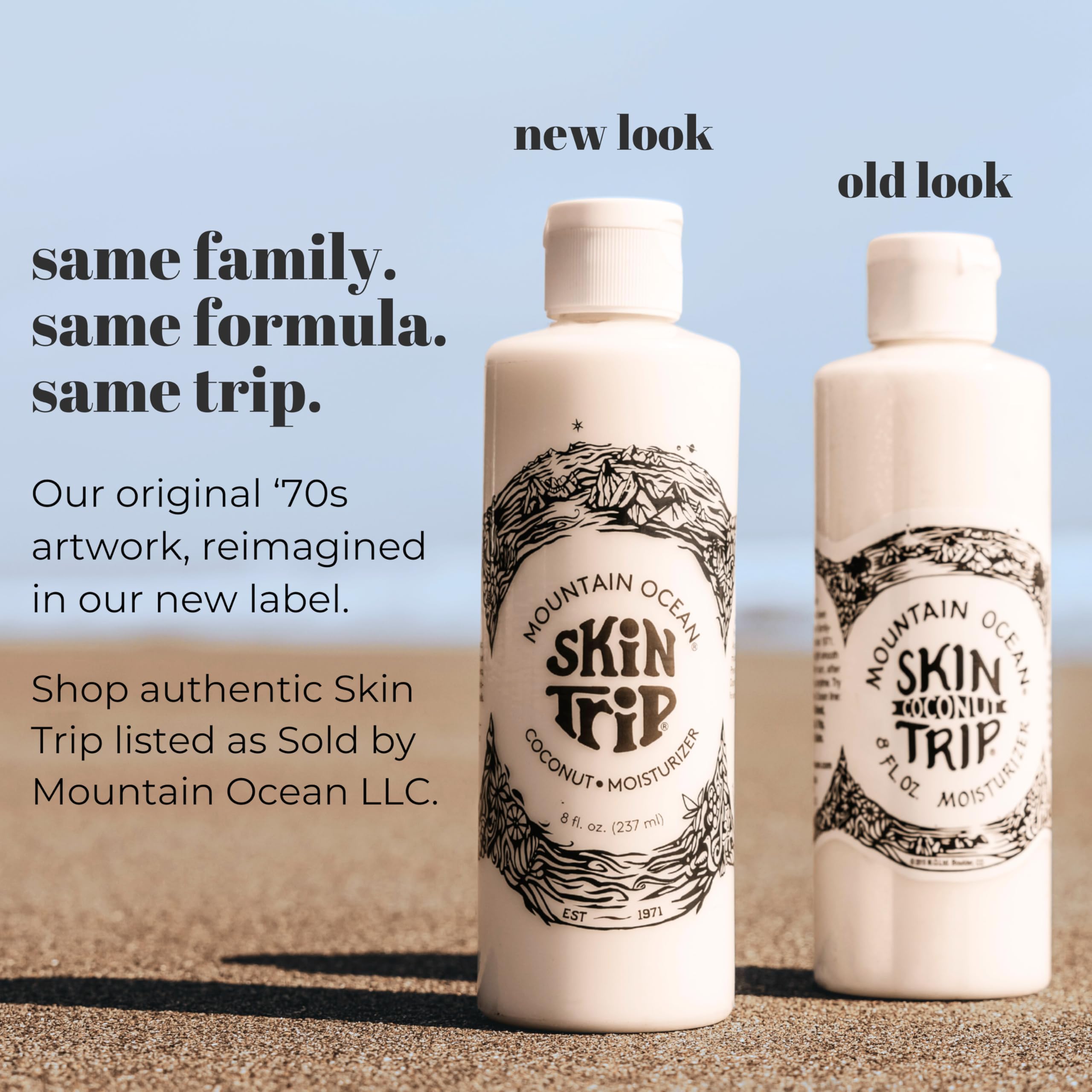 Mountain Ocean Skin Trip lotion spread on skin showing cream texture