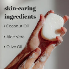 Signature coconut scent of Mountain Ocean Skin Trip Coconut Soap.