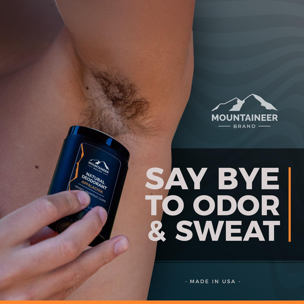 Mountaineer Brand arrowroot powder visual suggests moisture absorption for drier skin.