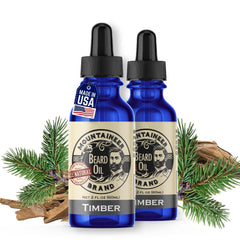 Mountaineer Brand Natural Beard Oil timber bottle to hydrate and soften beards