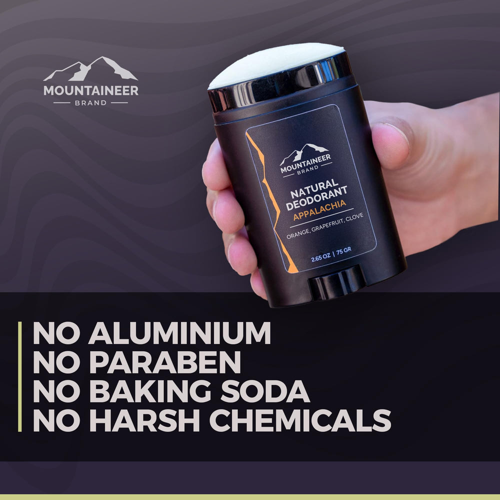 Mountaineer Brand neem and tea tree oils image implies natural odor control.