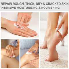 Mouriven Urea Cream 40% applying to hand showing deep moisturizing