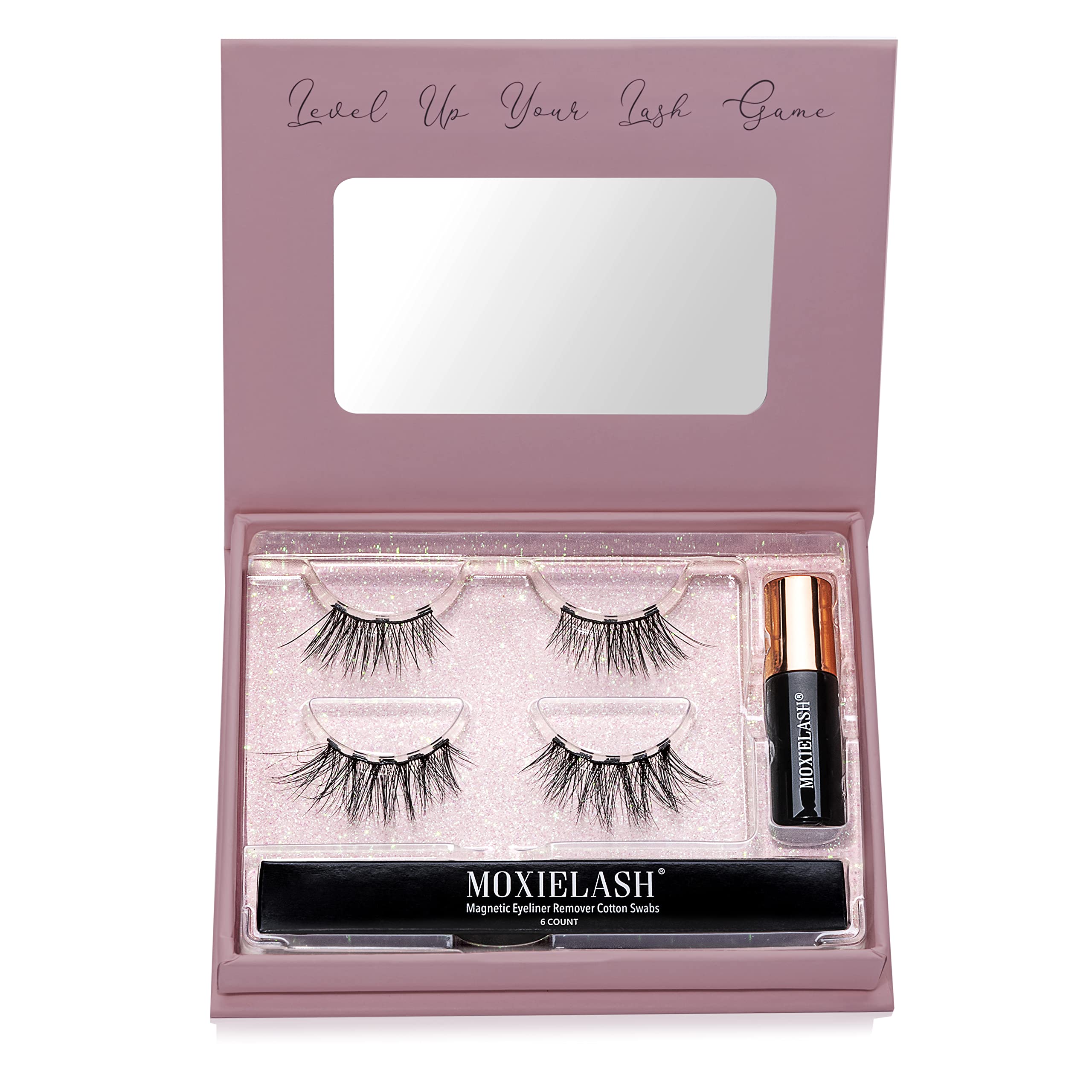 MoxieLash Sassy Lash on eye showing balanced volume and comfortable wear