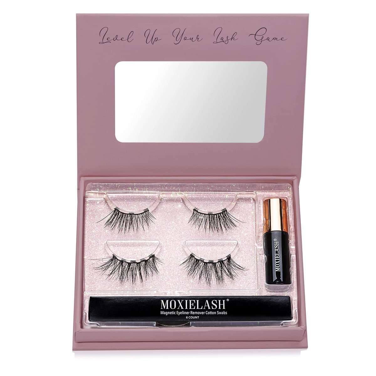 MoxieLash Sassy Lash on eye showing balanced volume and comfortable wear