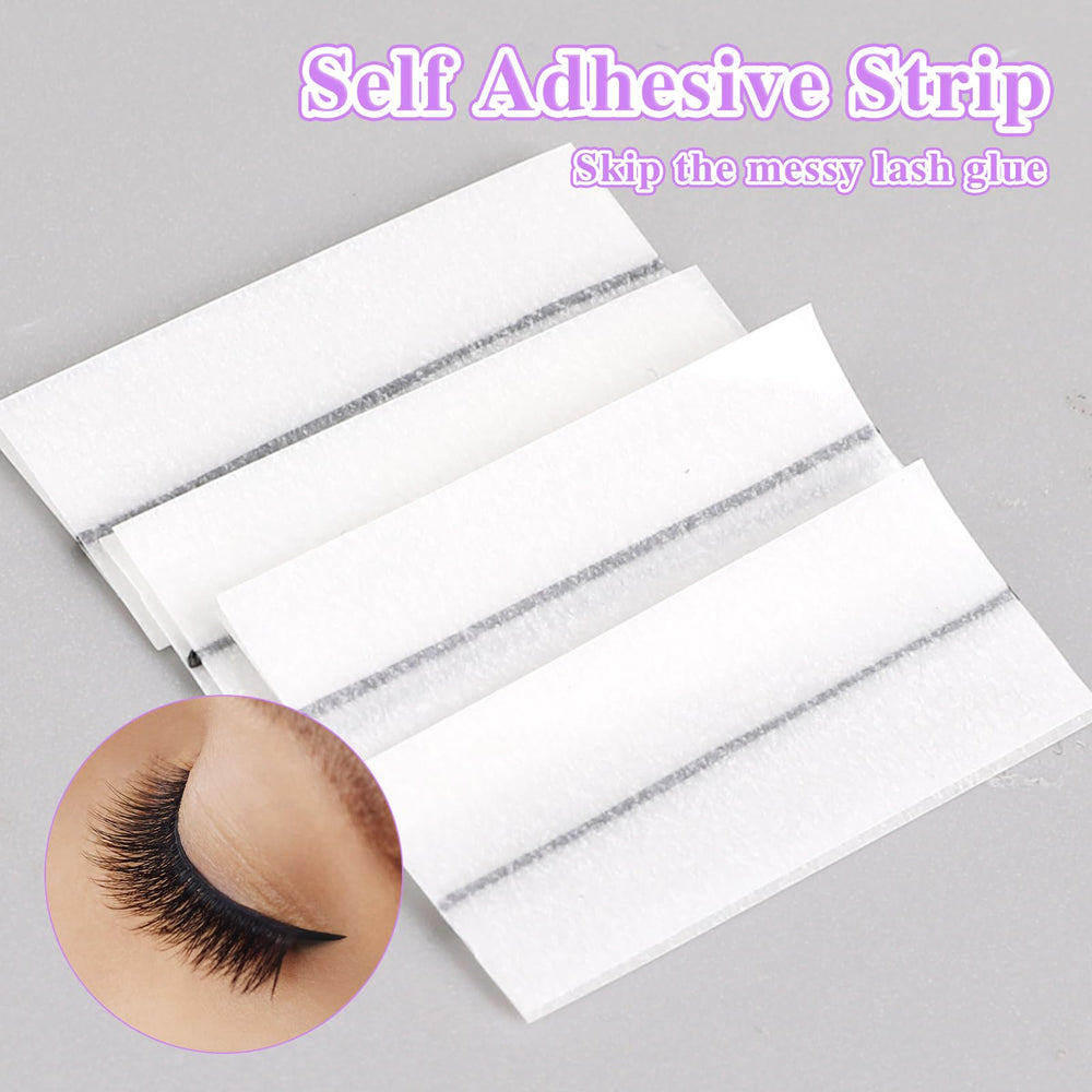 Black band design blends naturally with real lashes