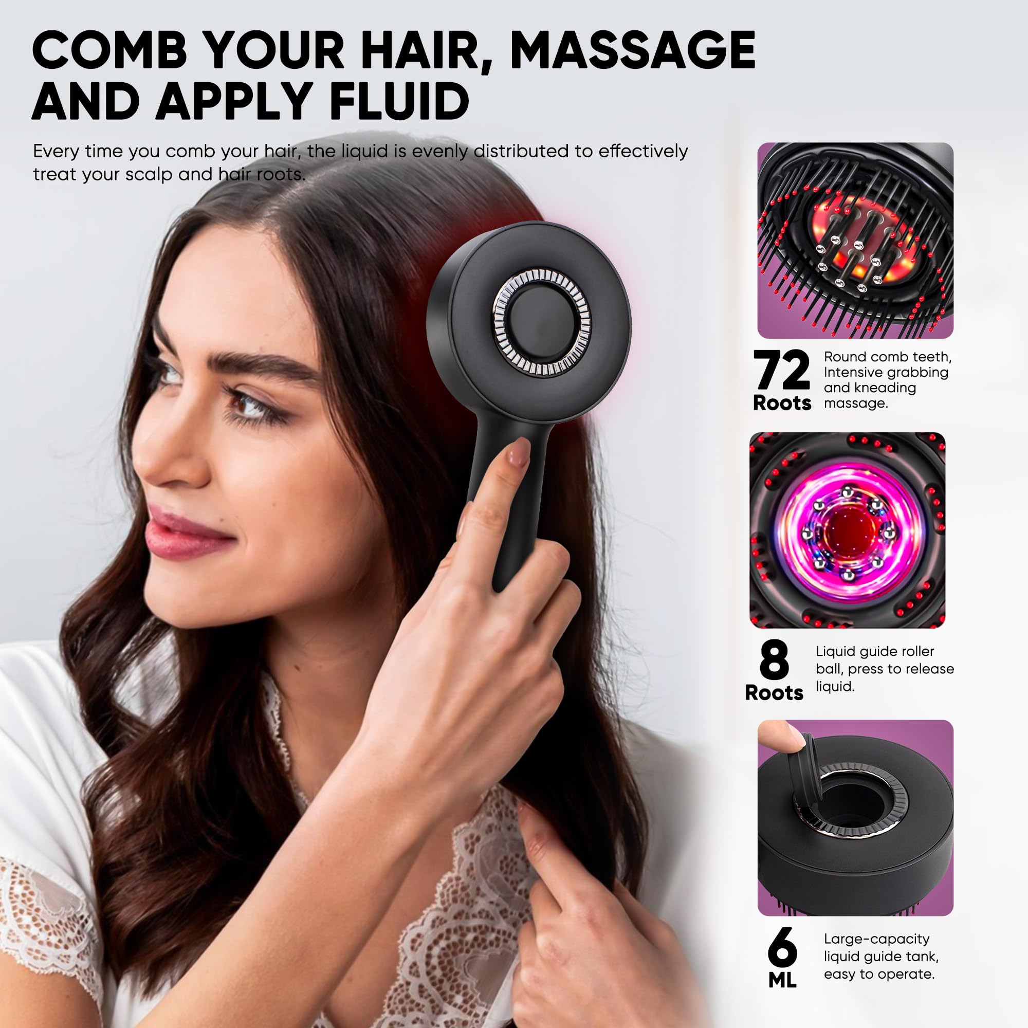 MPADQ IPX7 waterproof head massager designed for easy cleansing after use