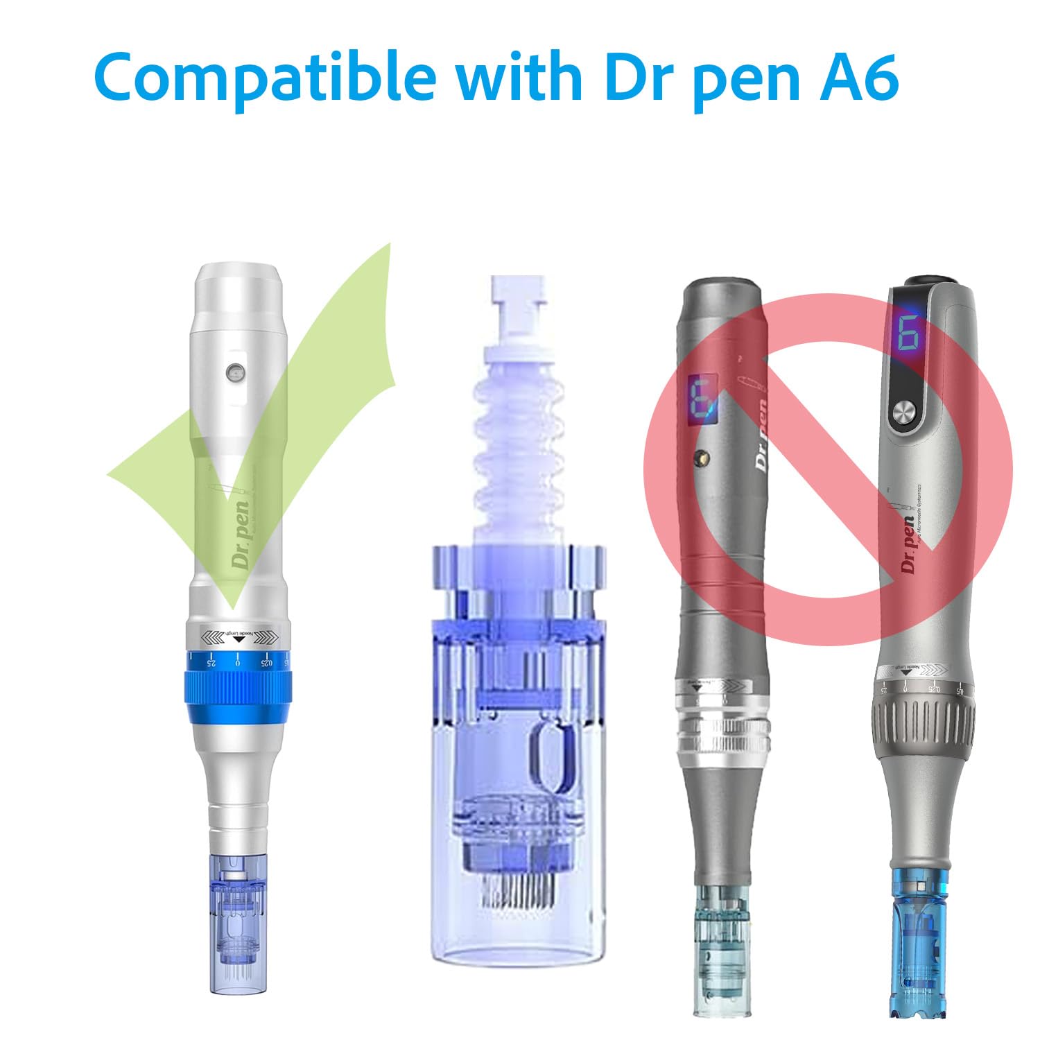 MPK ergonomic non-slip handle improves grip during at-home microneedling sessions.