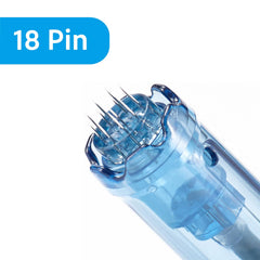 Home skincare setup with MPK 18-pin cartridges for gentle surface exfoliation.