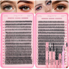 MQCsvw lash clusters kit 640pcs for natural, wispy at-home lashes