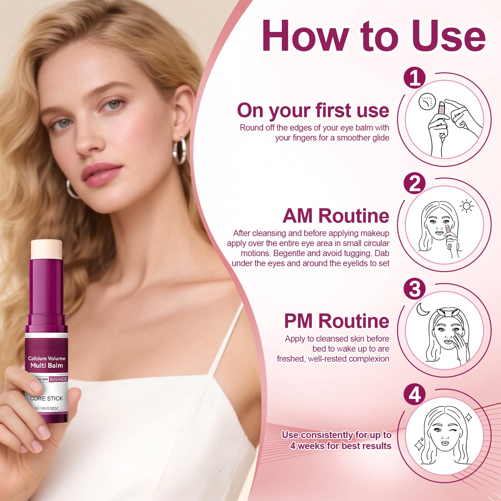 MQN Calcium Stick on-the-go use for quick skincare prep.