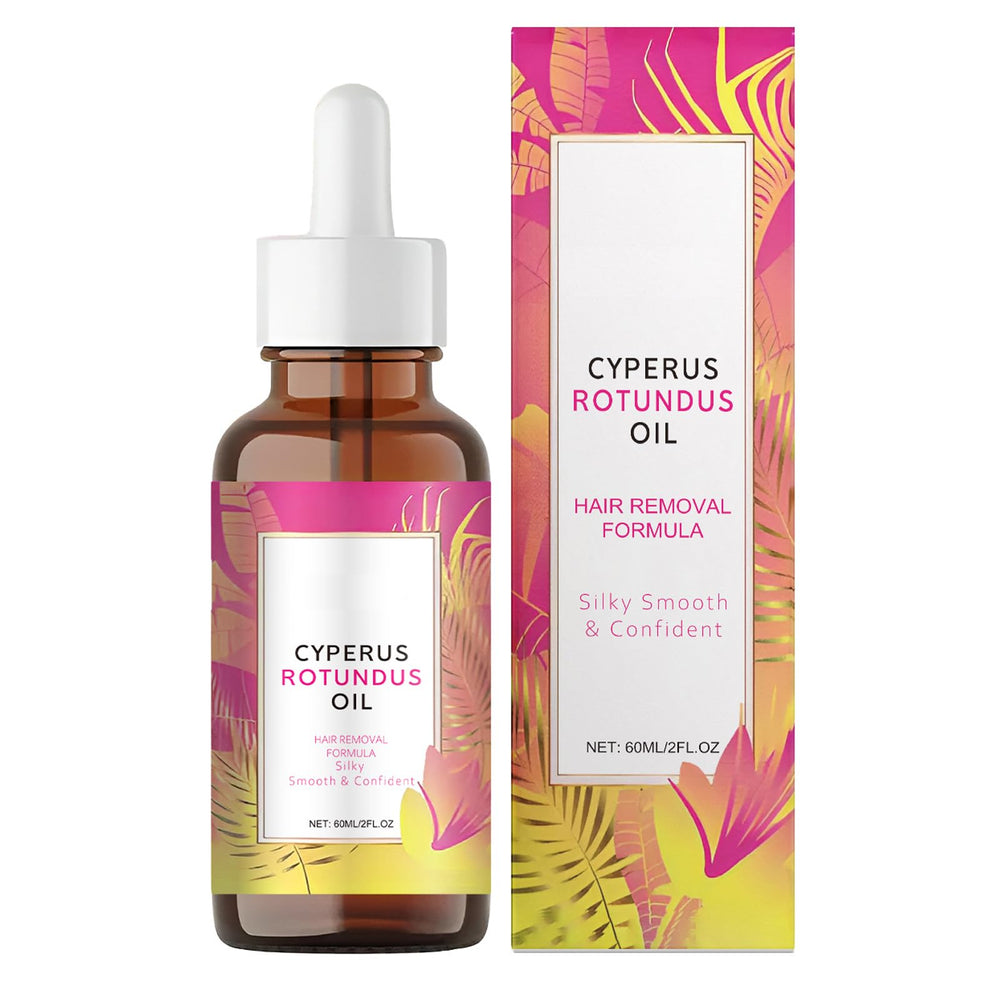 MQN Natural Hair Removal Oil bottle promoting smooth, long-lasting skin.