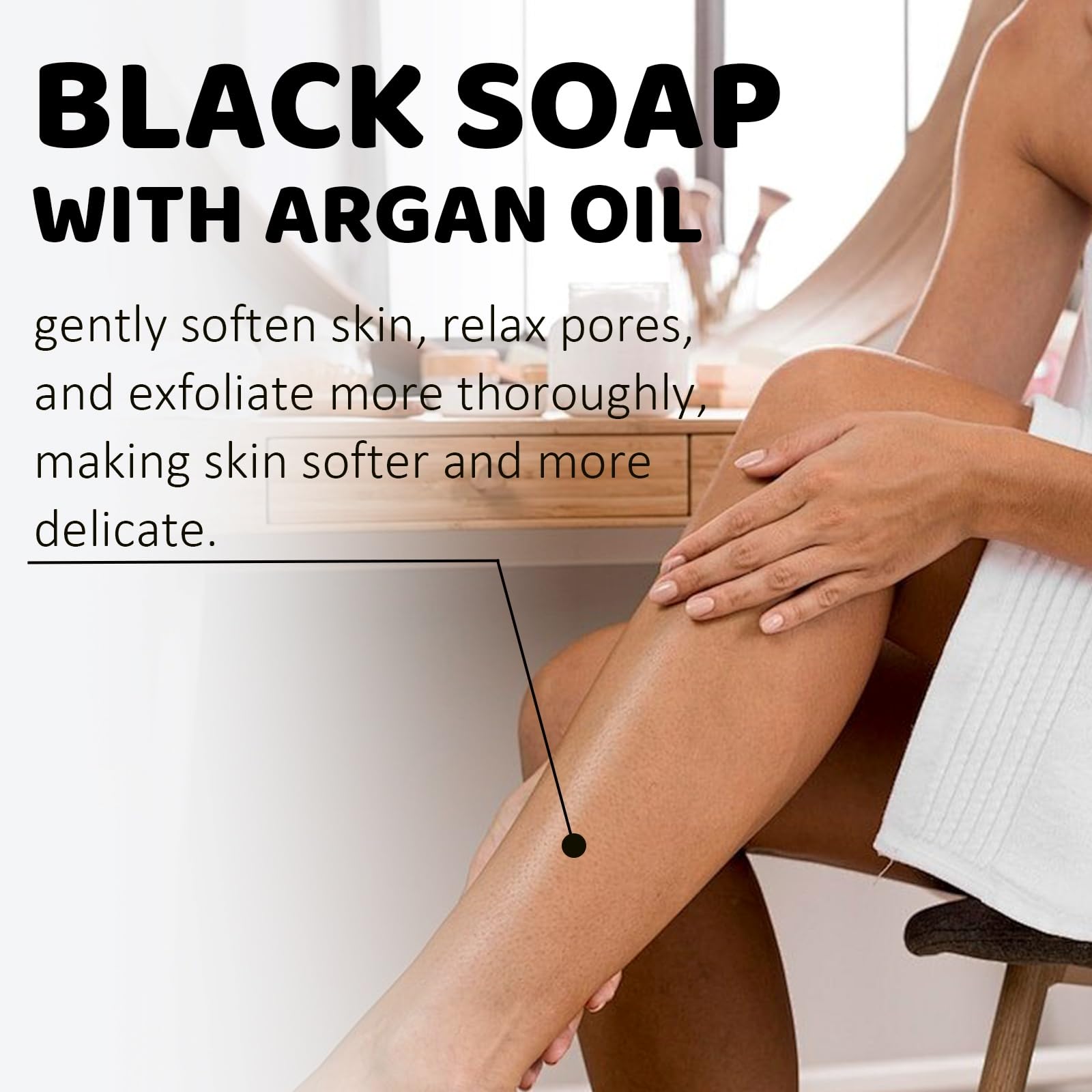MR.A exfoliating glove accompanies at-home spa scrub for smoother skin.