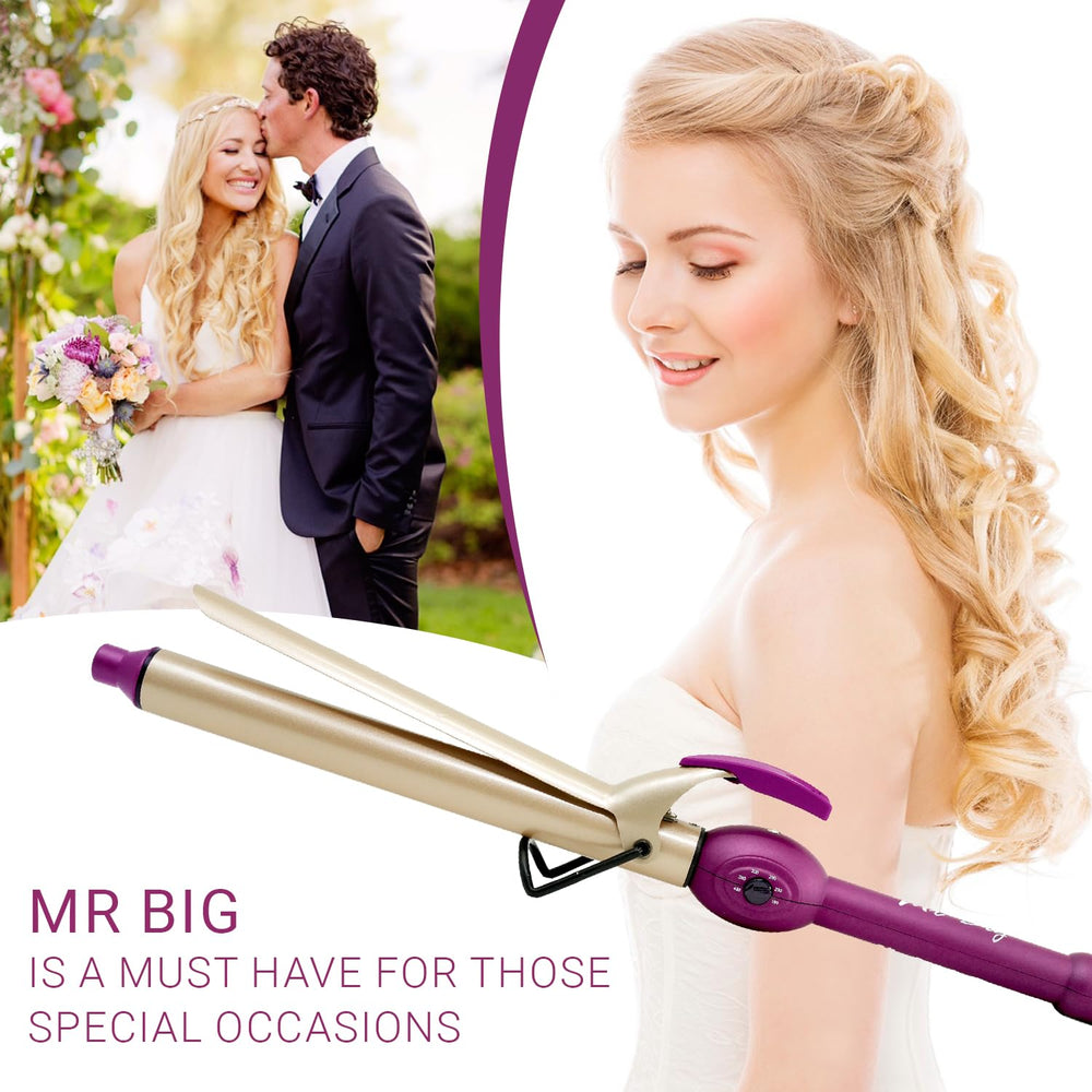 Mr Big beach waves on long hair demonstrating loose curl styling