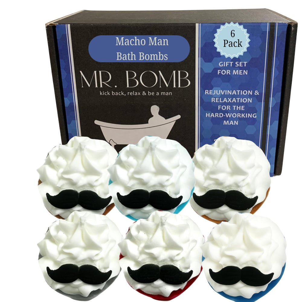 Mr. Bomb Valentines pack shot shows a masculine six-pack gift set