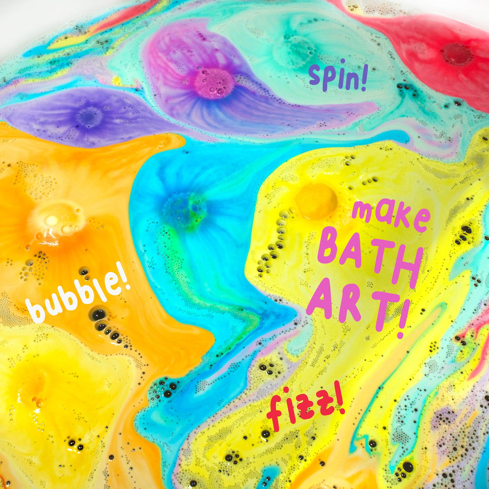 Mr. Bubble Galaxy Bath Bomb Earth brings blue-green swirls and playful bubbles.