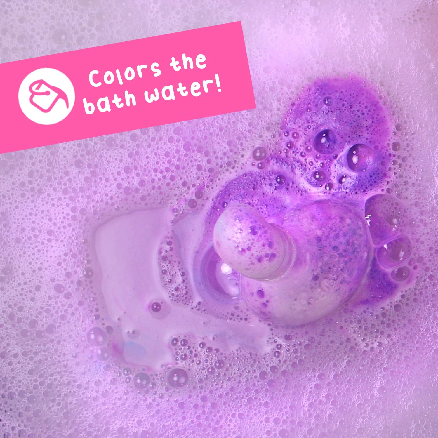 Mr. Bubble powders swirl into suds, sparking sensory play.