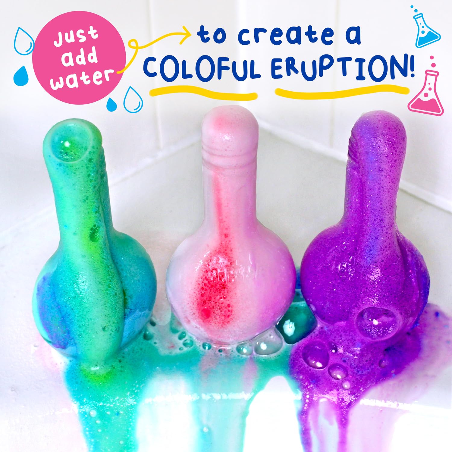 Mr. Bubble beaker reusable bath toy inspires repeat baths.
