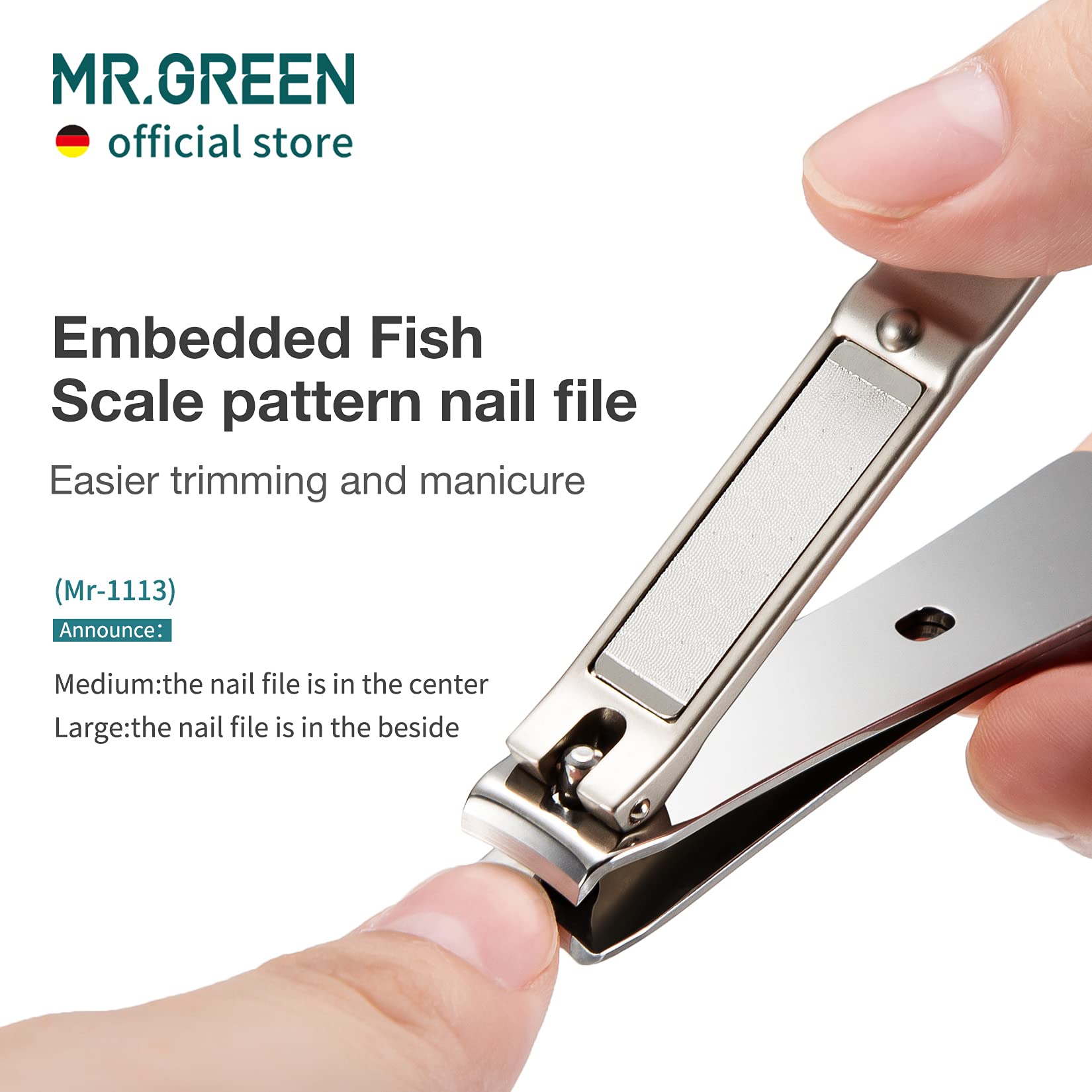 MR.GREEN Nail Clippers cross-bolt reinforcement increases durability