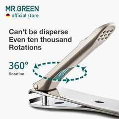 MR.GREEN Nail Clippers ergonomic tail base ensures comfortable grip during use