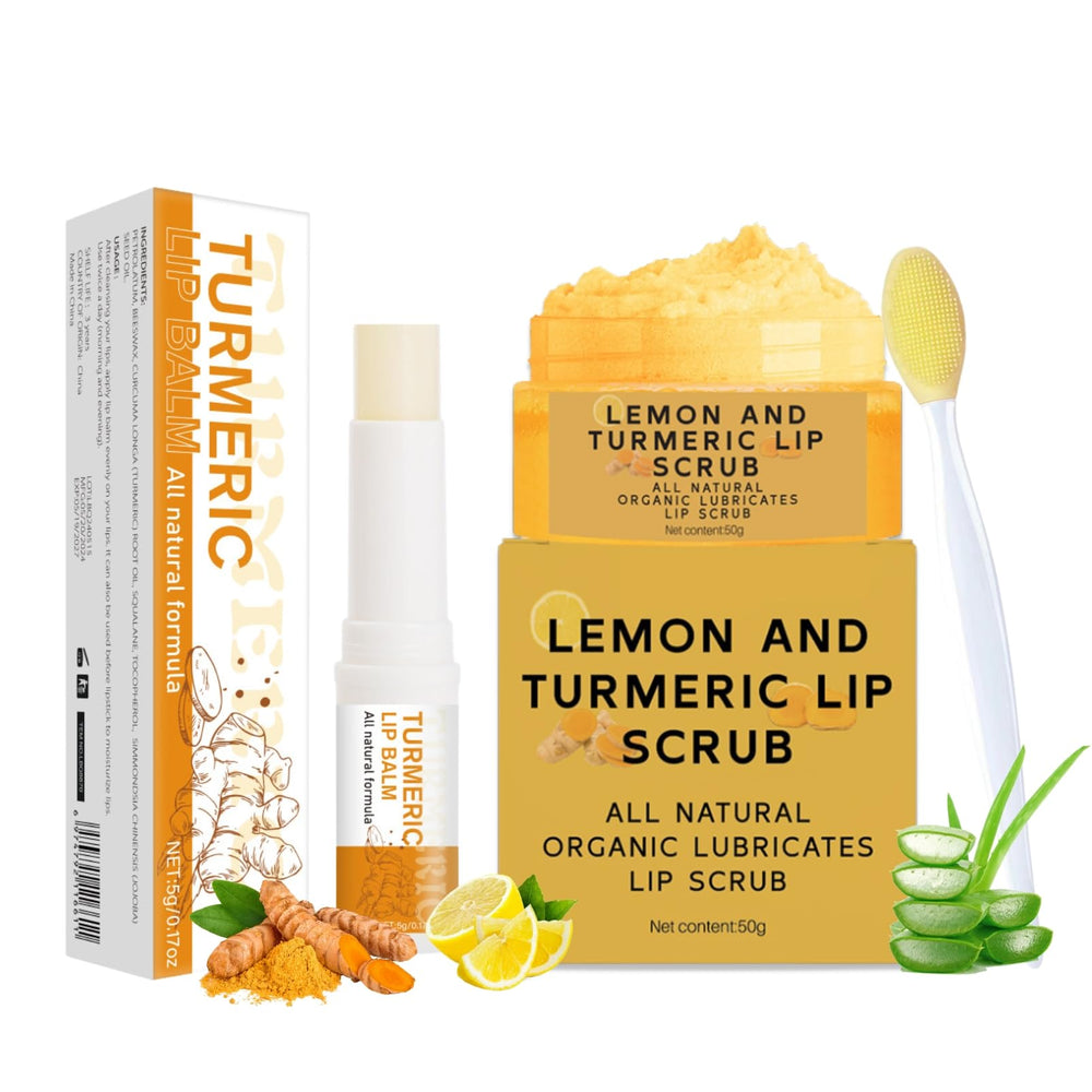 MrCuvaryas lemon turmeric lip scrub tub for gentle exfoliation and smoother lips