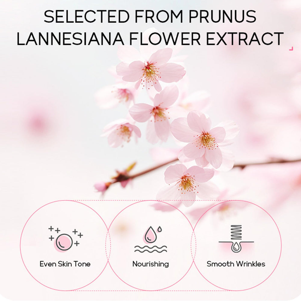 MrCuvaryas Sakura serum bottle highlights hydration and brightening potential