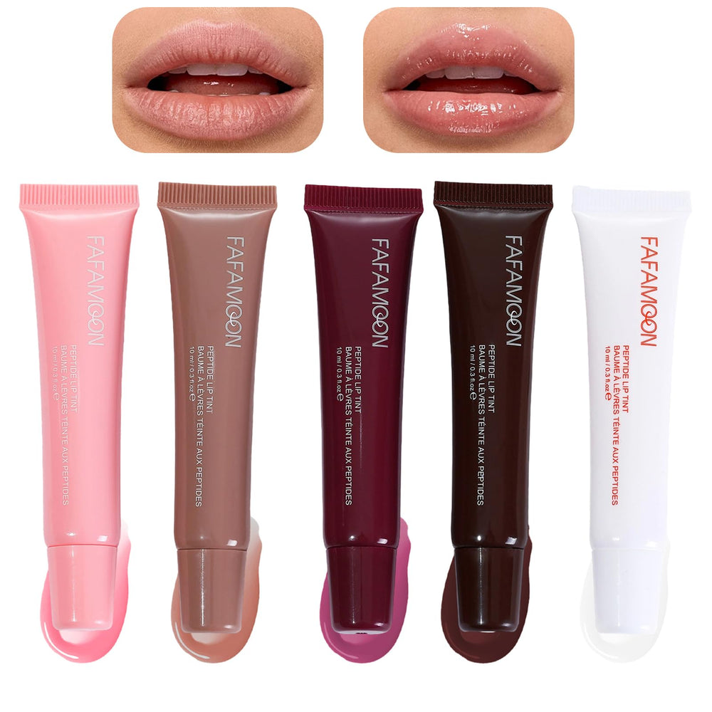 Mrettick 5 colors lip gloss swatches for versatile everyday looks.
