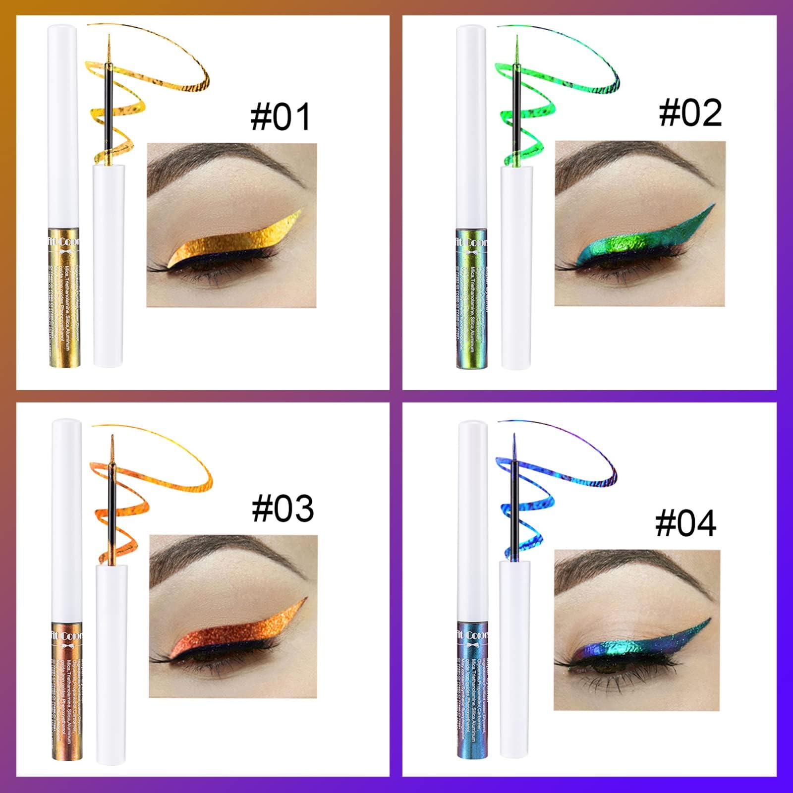 Mrettick chameleon eyeshadow on eyelid demonstrates blending and shimmer