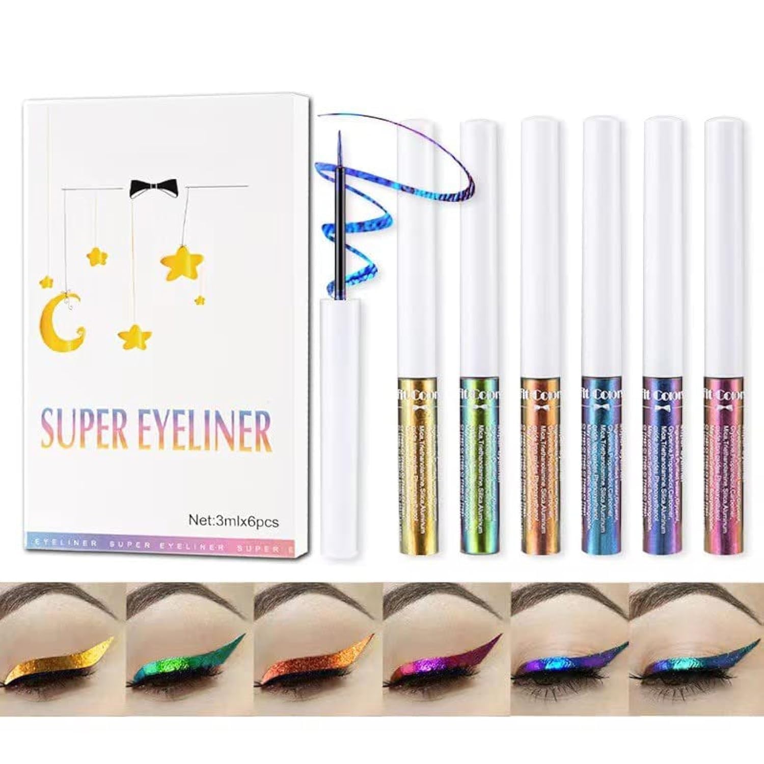 Mrettick chameleon eyeshadow packaging showcases six-color set for quick color inspiration