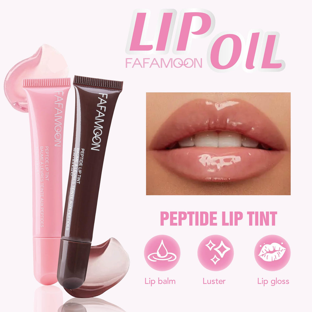 Mrettick gloss bottle closeup highlights glossy texture and shine.